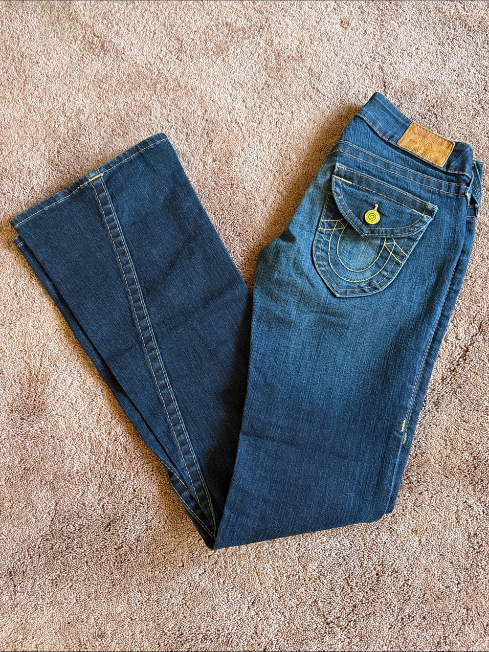 True Religion Dark Blue Women’s Jeans - Classic Pocket Detail